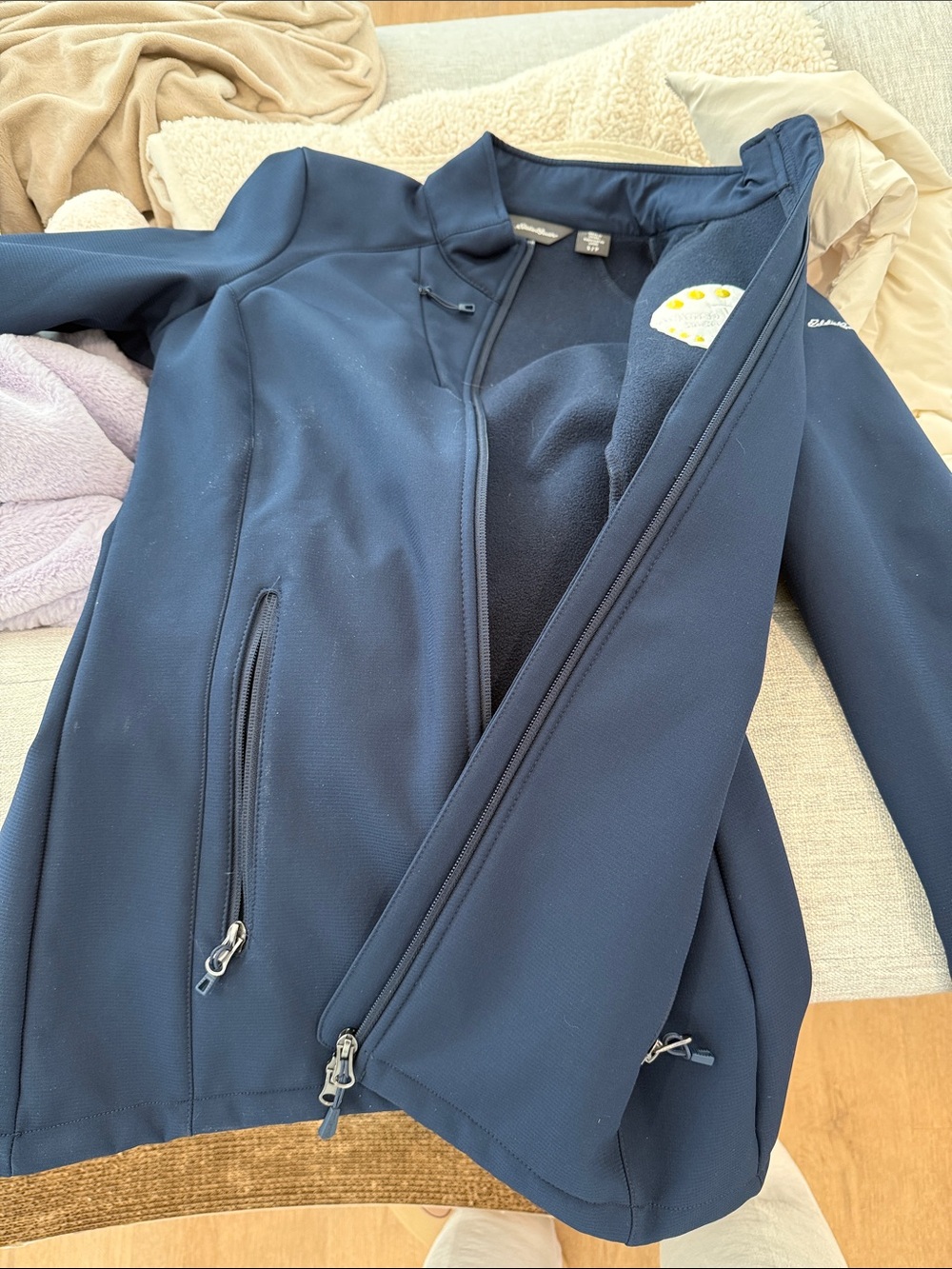 Eddie baver Navy Women’s Softshell Jacket - Lightweight Windproof Coat